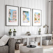 Living Room Artwork For Wall | Set of 3 Beach Decor Wall art Prints