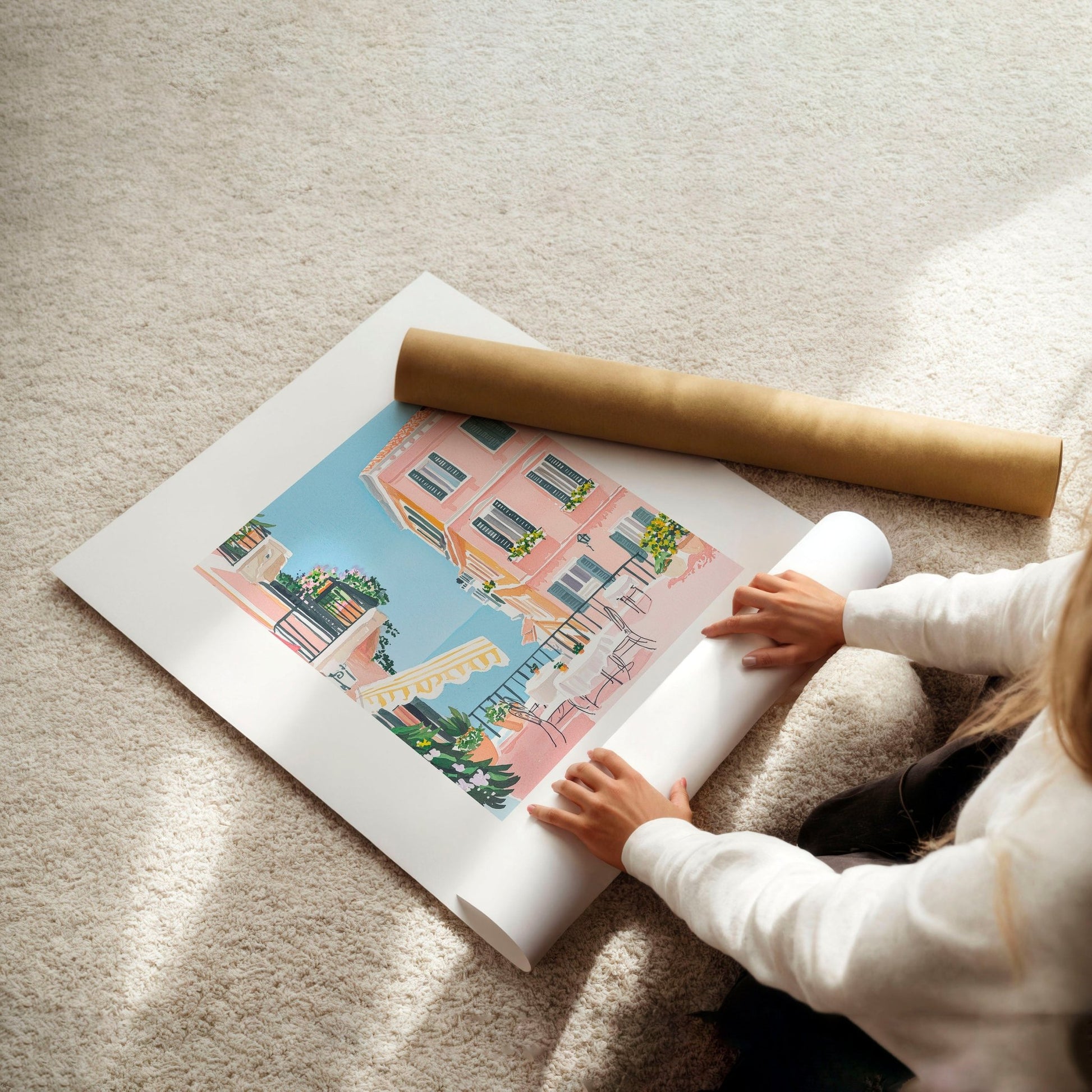 Living Room Artwork For Wall | Set of 3 Beach Decor Wall art Prints