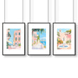 Living Room Artwork For Wall | Set of 3 Beach Decor Wall art Prints