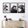 Living Room Canvas | Set of 3 Asian Inspired Wall art Prints