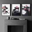Living Room Canvas | Set of 3 Asian Inspired Wall art Prints
