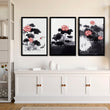 Living Room Canvas | Set of 3 Asian Inspired Wall art Prints