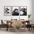 Living Room Canvas | Set of 3 Asian Inspired Wall art Prints
