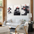 Living Room Canvas | Set of 3 Asian Inspired Wall art Prints