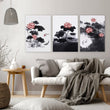 Living Room Canvas | Set of 3 Asian Inspired Wall art Prints