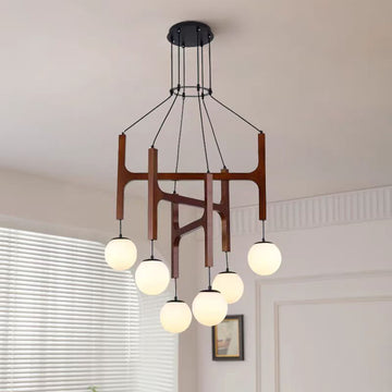 Living Room Chandelier Solid Wood Stairs Dining - room Lamp