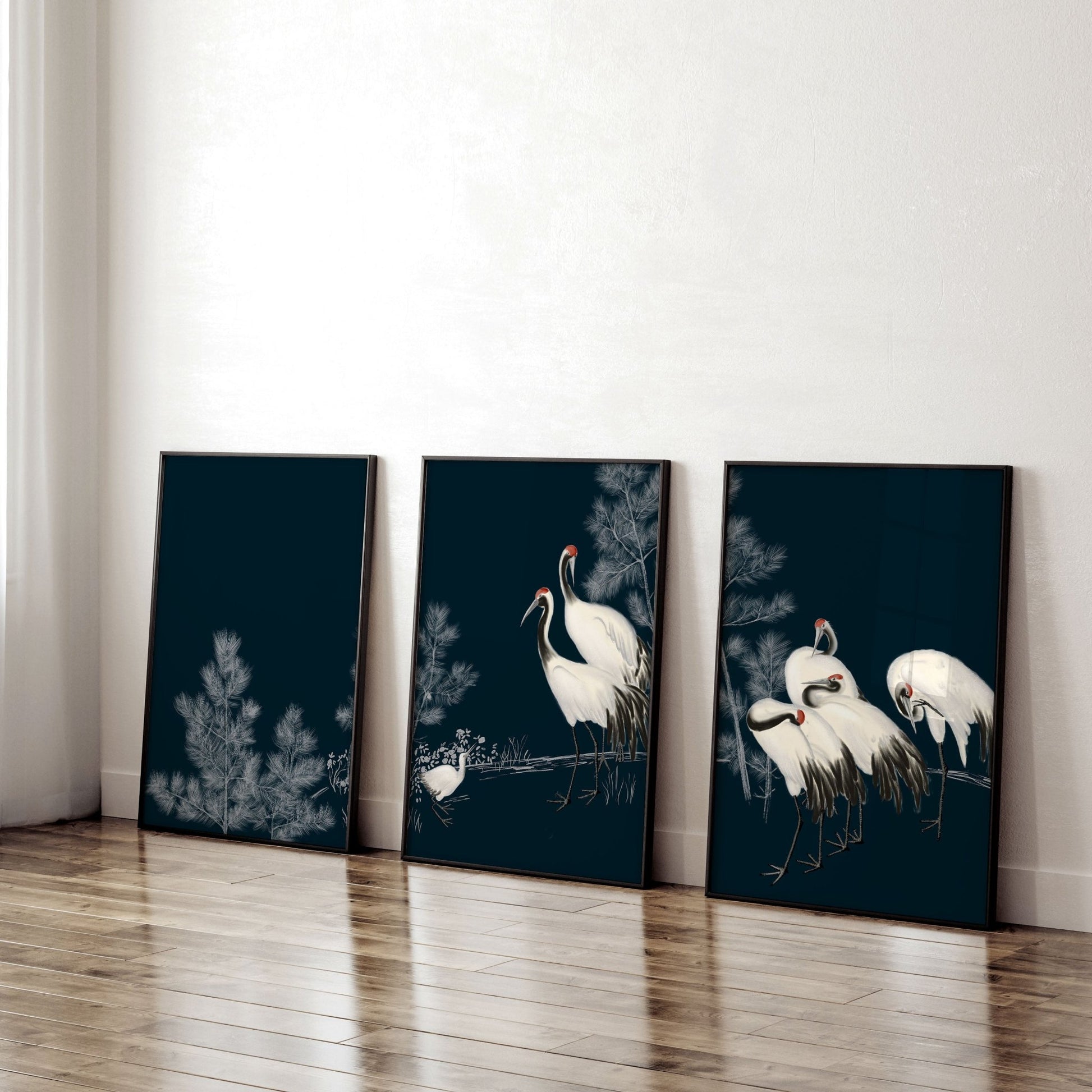 Living Room Gallery Wall | Set of 3 Asian Inspired Wall art Prints