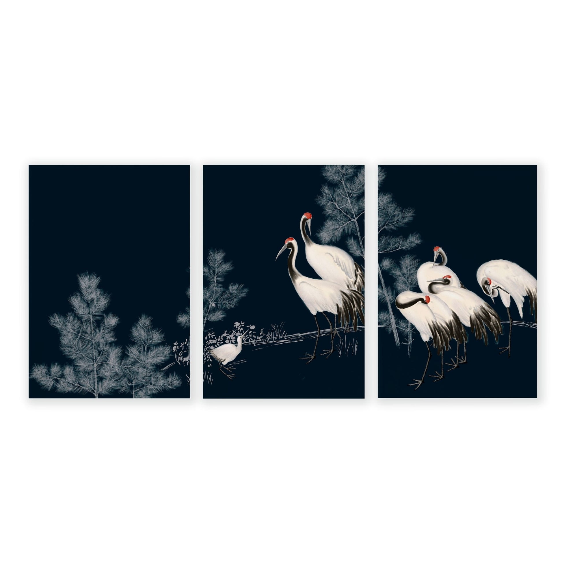 Living Room Gallery Wall | Set of 3 Asian Inspired Wall art Prints