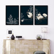 Living Room Gallery Wall | Set of 3 Asian Inspired Wall art Prints