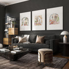 Living Room Paintings | Set of 3 Moroccan Inspired Wall art Prints