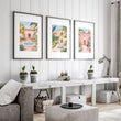 Living Room Pictures Decoration | Set of 3 Beach Decor Wall art Prints