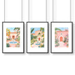Living Room Pictures Decoration | Set of 3 Beach Decor Wall art Prints
