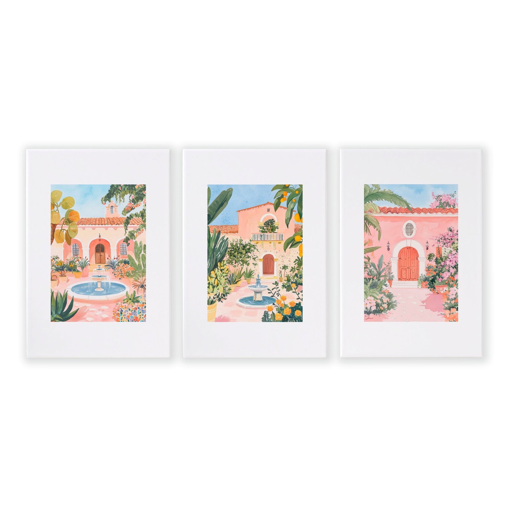 Living Room Pictures Decoration | Set of 3 Beach Decor Wall art Prints
