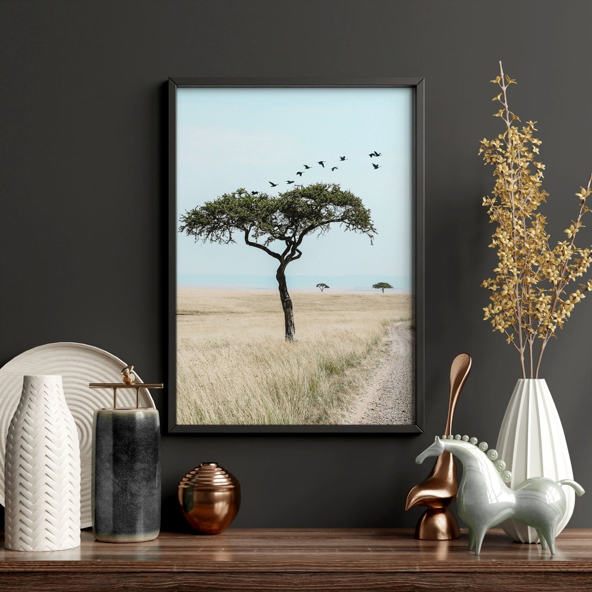 Living Room Wall Art Canvas | Set of 3 African Wildlife Wall art Prints