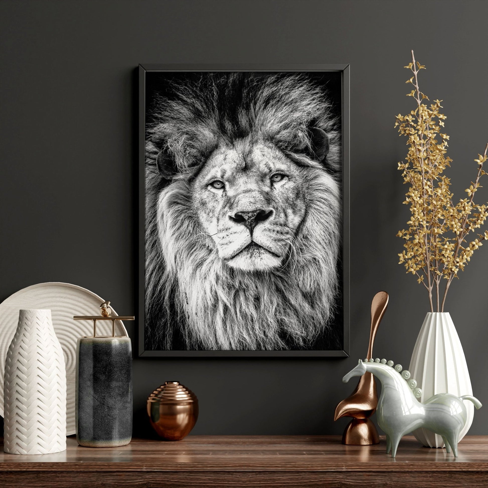 Living Room Wall Art Canvas | Set of 3 African Wildlife Wall art Prints
