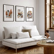 Paris Travel Living Room wall art | Autumn Louvre, Eiffel Tower & Montmartre displayed on a wall in a styled room — view 6