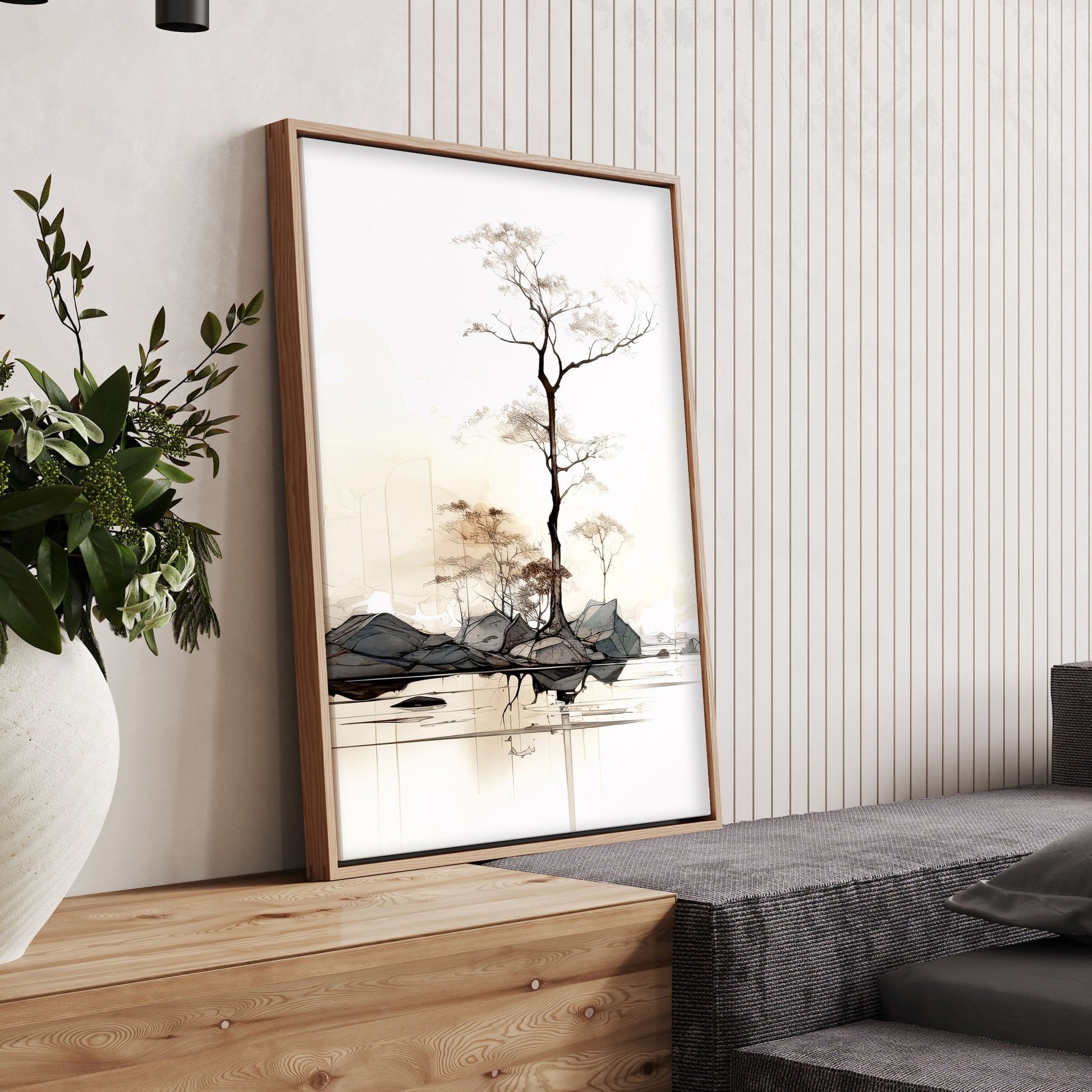 Living Room Wall Decor | Set of 3 Asian Inspired Wall art Prints