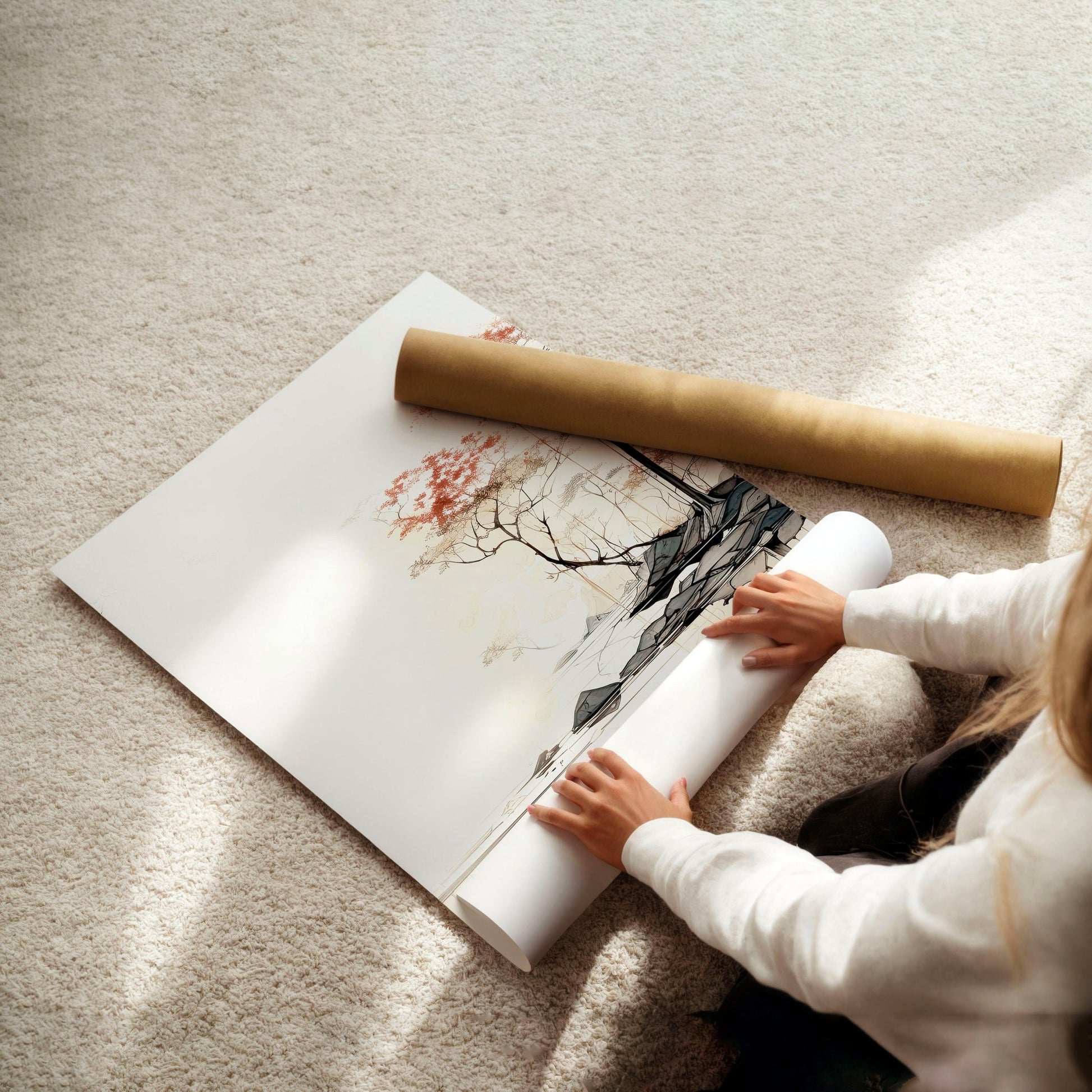 Living Room Wall Decor | Set of 3 Asian Inspired Wall art Prints