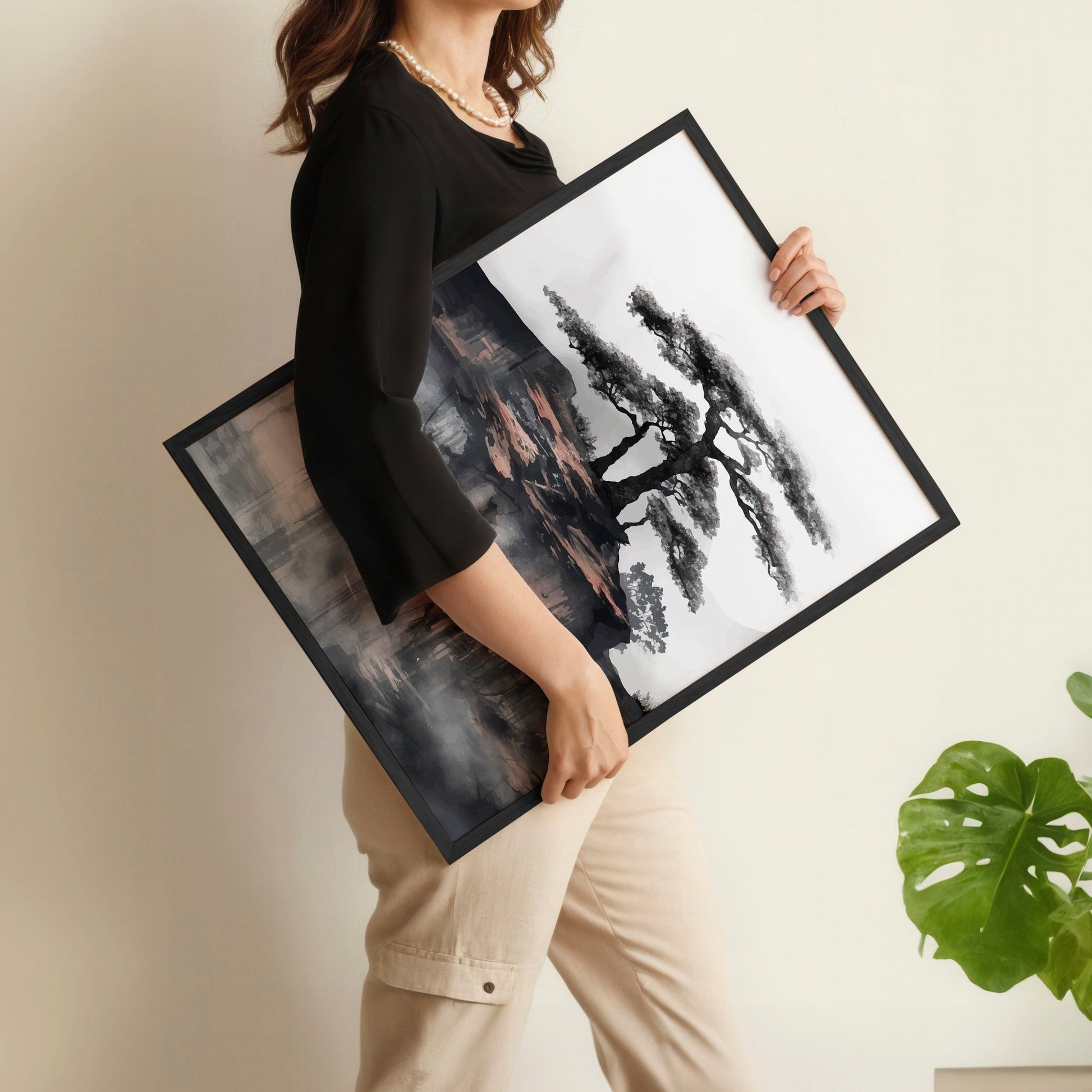 Living Room Wall Decoration | Set of 3 Asian Inspired Wall art Prints