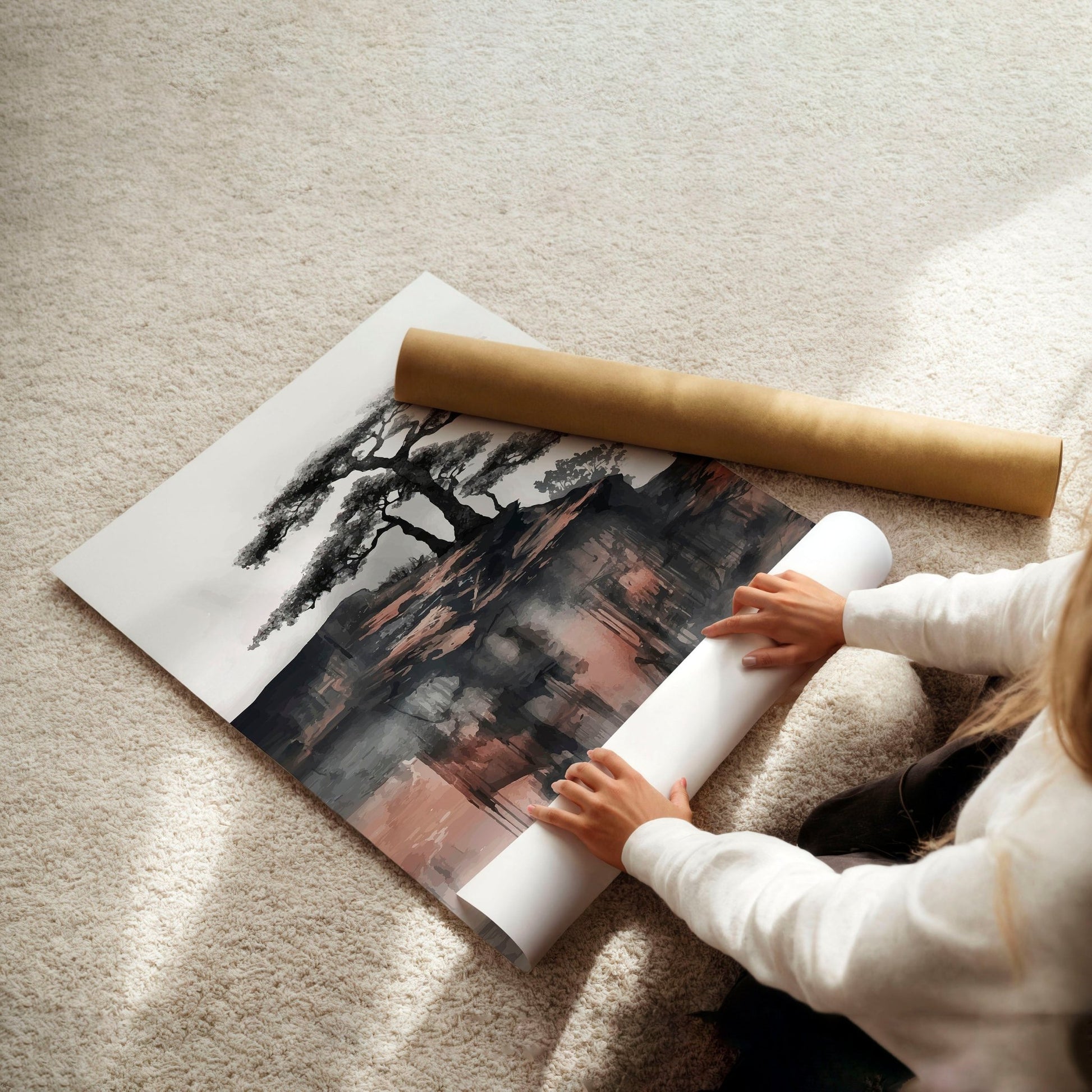 Living Room Wall Decoration | Set of 3 Asian Inspired Wall art Prints