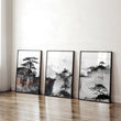 Living Room Wall Decoration | Set of 3 Asian Inspired Wall art Prints