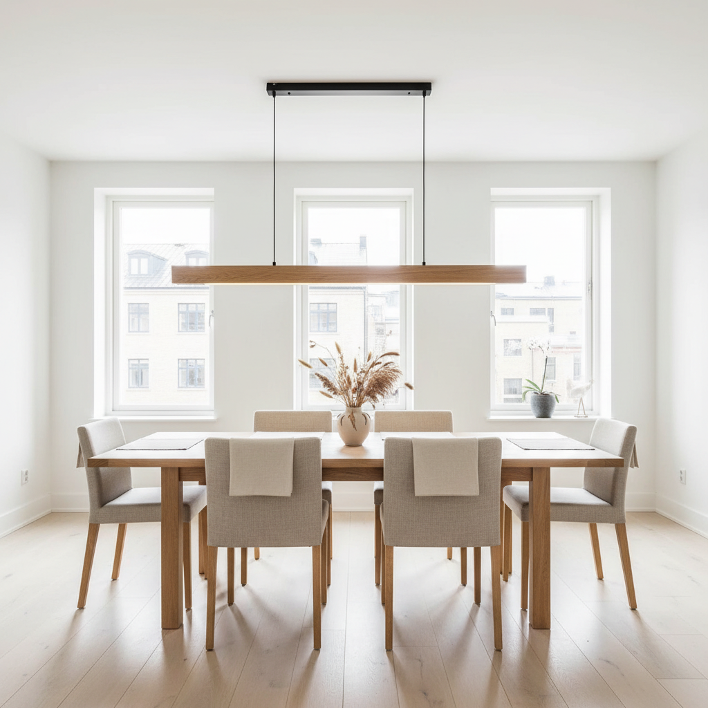 Living Room Long Solid Wood Dining Room Bar Chandelier