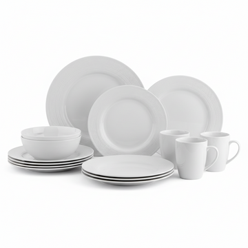 Livorno 16 Pc Ribbed Dinner Set