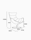 Lobster Lounge Chair, Black