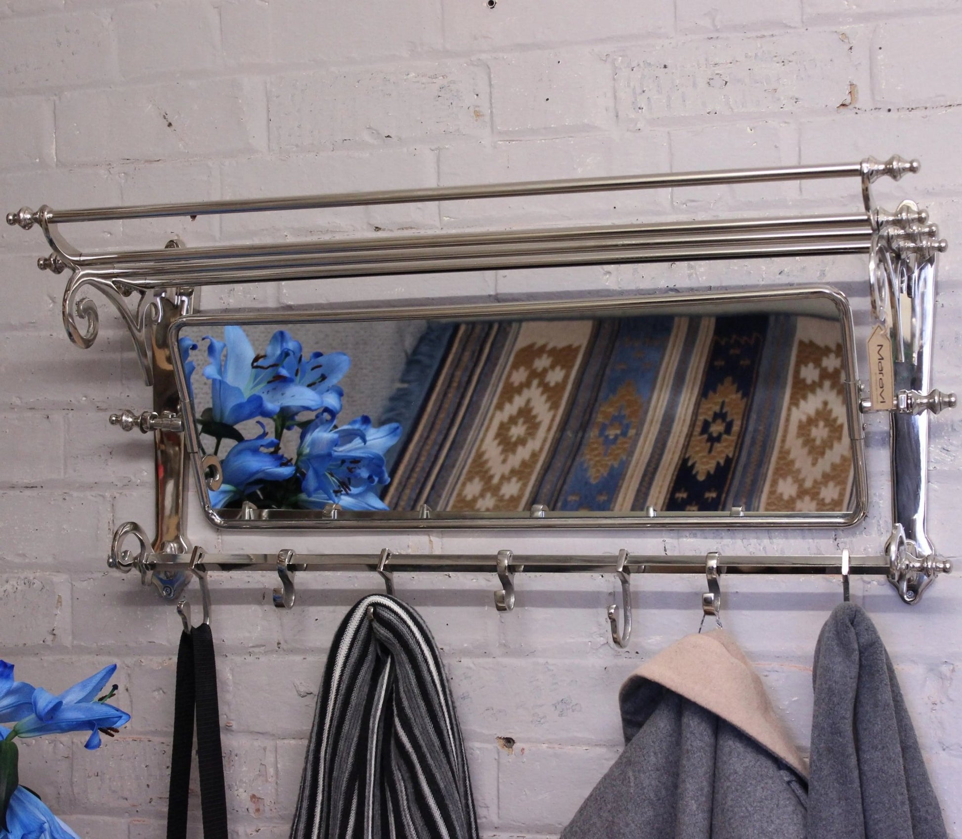 Lohit Train Antique Luggage Rack with Mirror