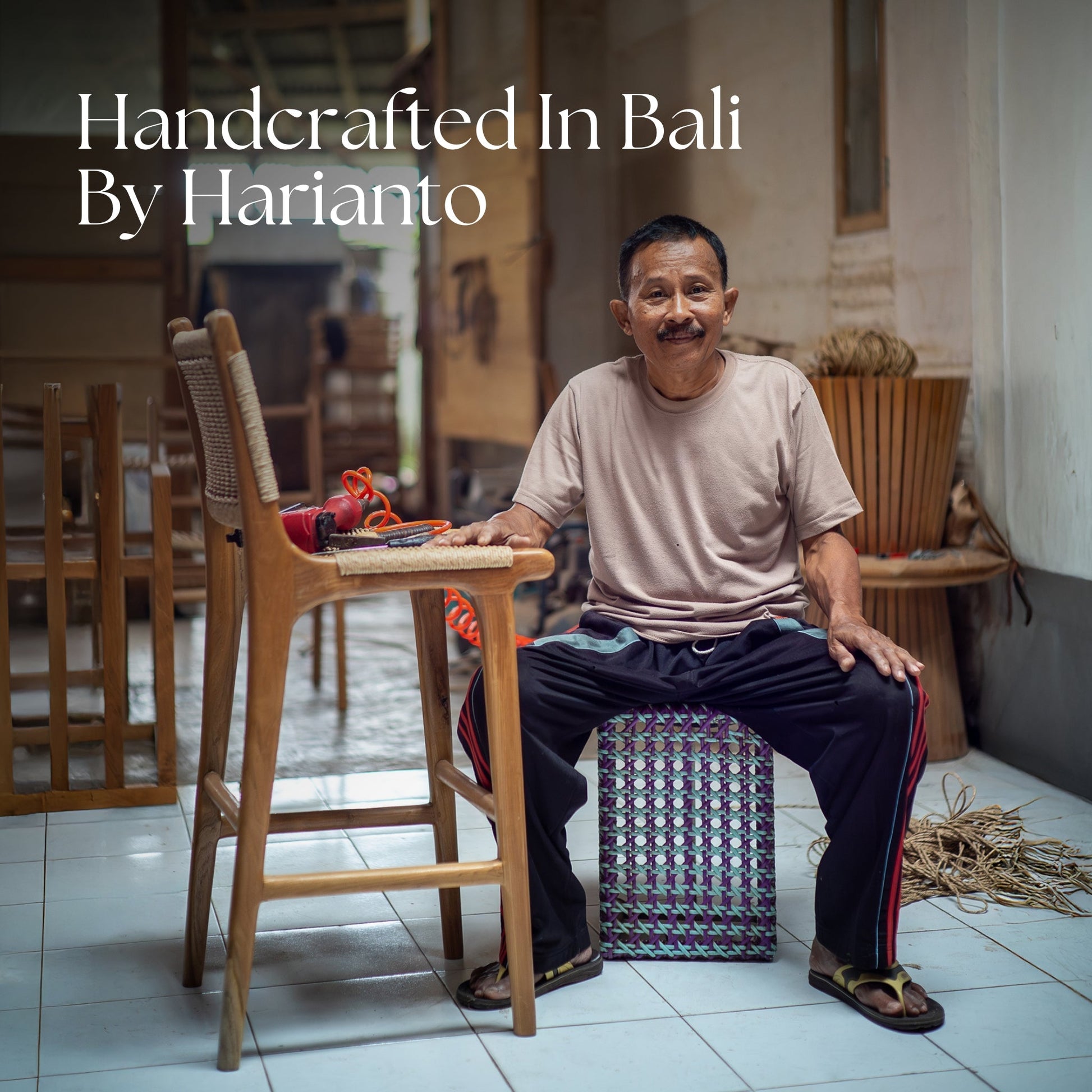 Loka Banana Leaf Bar Stool