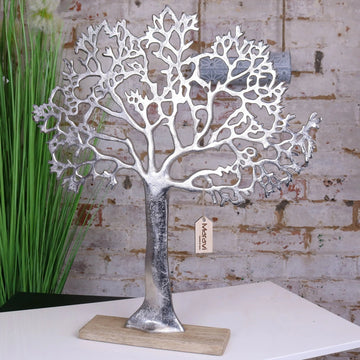 Lolam Tree Sculpture on Mango Wood Base 63cm