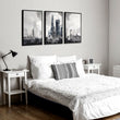 London Artwork City Skyline Monochrome Watercolour Wall Art Prints | Set of 3