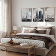 London Artwork City Skyline Monochrome Watercolour Wall Art Prints | Set of 3