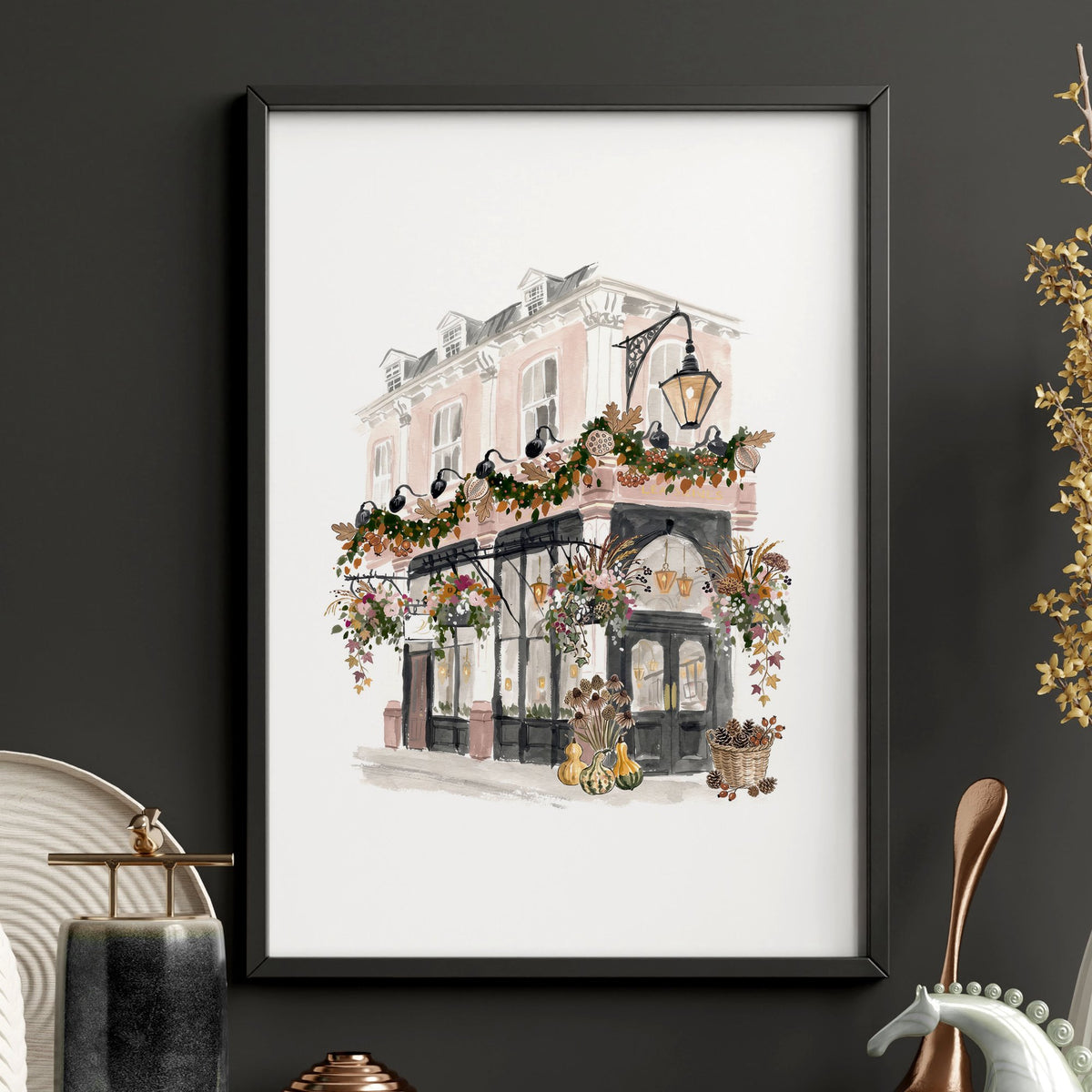 London Poster "London in Bloom" Floral City Watercolour wall art — piece 1 of 3 in the set
