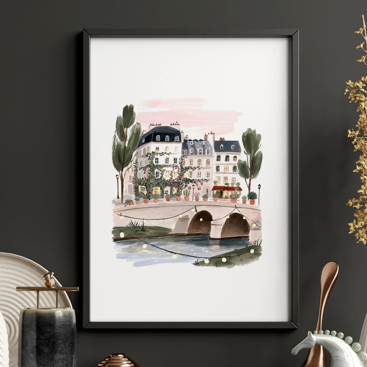 London Poster "London in Bloom" Floral City Watercolour wall art — piece 3 of 3 in the set