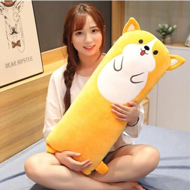 Long Animal Dog Rabbit Stuffed Plush Pillow Cushion Toy