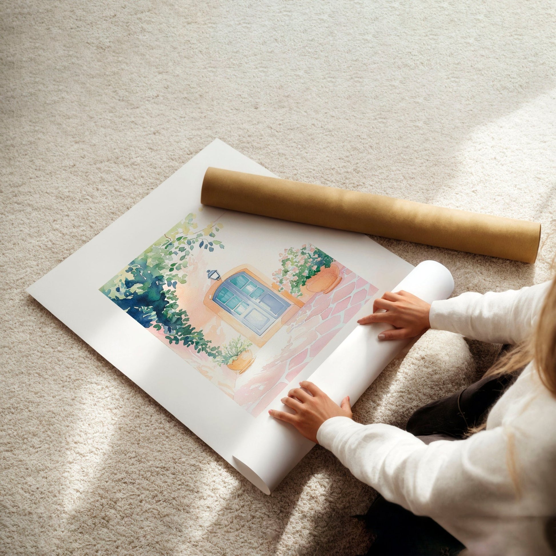 Long Rectangular Wall Decor | Set of 3 Beach Decor Wall art Prints