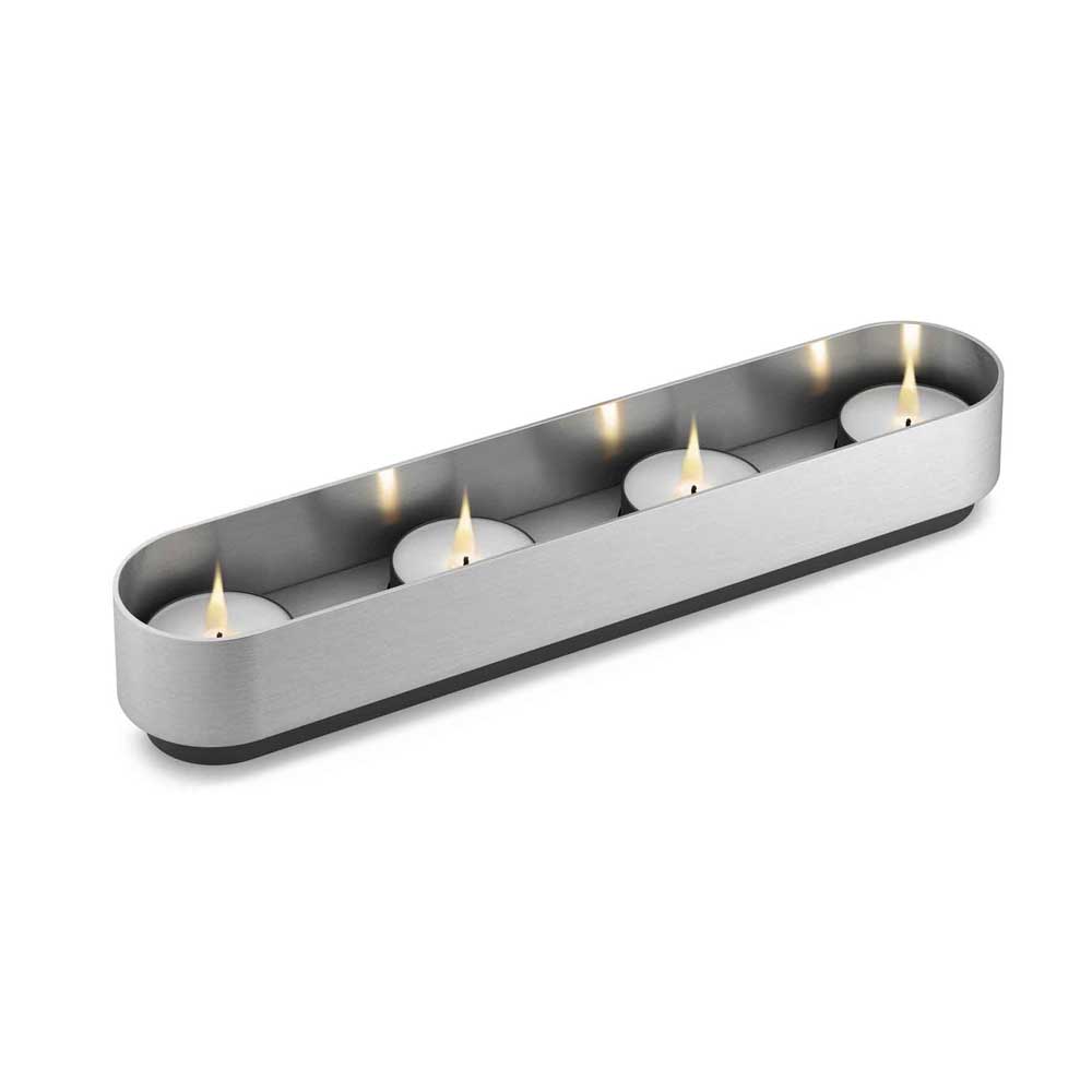 Lonta Brushed Stainless Steel Tealight Holder 40709