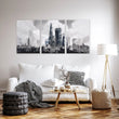 Lounge Pictures for Living Room London Skyline Grey Watercolour wall art displayed on a wall in a styled room — view 7