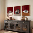 Lounge Room Wall Decor Bohemian Book Lover Burgundy Art wall art displayed on a wall in a styled room — view 9