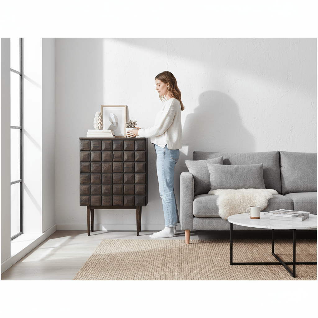 Lucca Recycled Dark Oak Cabinet