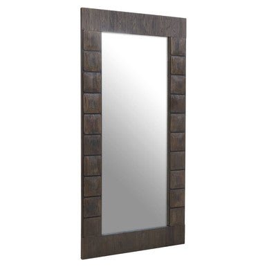 Lucca Recycled Dark Oak Floor Mirror