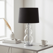 Luke Black Fabric Shade Table Lamp