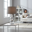 Luke Grey Fabric Shade Table Lamp