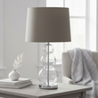 Luke Grey Fabric Shade Table Lamp