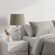 Luke Grey Fabric Shade Table Lamp