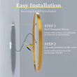 LUVODI 24 Inch Gold Frame Round Bathroom Mirror with Lights Illuminate Wall Vanity Mirror 3 Color Dimmable Anti - Fog Smart Mirror