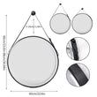 LUVODI Bathroom Light Mirror Round Black Gold Frame Bathroom Dimmable Fogless Mirror with Detachable Rope