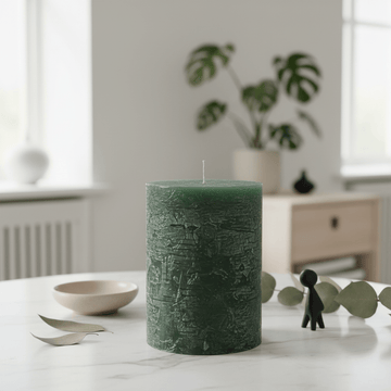 LUXURY RUSTIC CANDLE - DARKGREEN