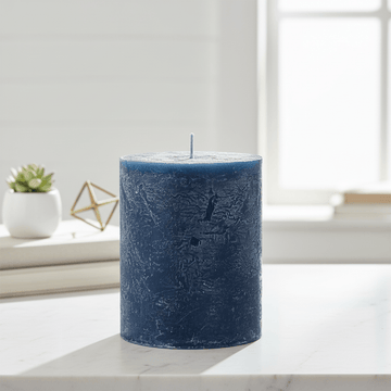 LUXURY RUSTIC CANDLE - NAVY BLUE